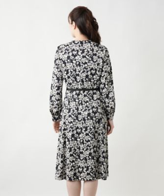 プリントフレアワンピース【ＲＯＣＨＡＳ　Ｐｒｅｍｉｅｒｅ】