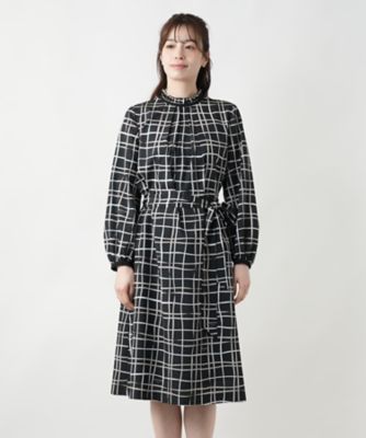 チェックフレアワンピース【ROCHAS Premiere