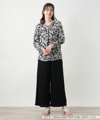 Leilian / レリアン プリントタックブラウス【ROCHAS Premiere】 プリントタックブラウス【ROCHAS Premiere