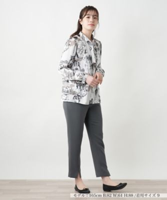 美品■ROCHAS/レリアン◆13+■セットアップパンツスーツ■グレー■ tifana_1-240001099011