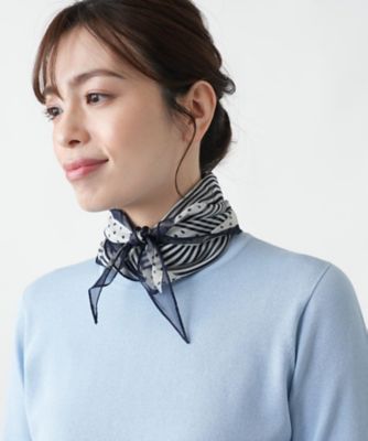 ストライプ切替スカーフ | Leilian (Women)/レリアン | 三越伊勢丹