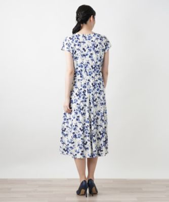 プリントフレアワンピース【ＲＯＣＨＡＳ　Ｐｒｅｍｉｅｒｅ】
