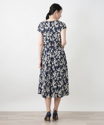 プリントフレアワンピース【ＲＯＣＨＡＳ　Ｐｒｅｍｉｅｒｅ】