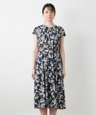 プリントフレアワンピース【ＲＯＣＨＡＳ　Ｐｒｅｍｉｅｒｅ】