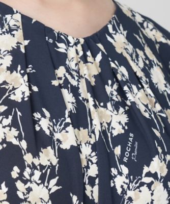 プリントフレアワンピース【ＲＯＣＨＡＳ　Ｐｒｅｍｉｅｒｅ】