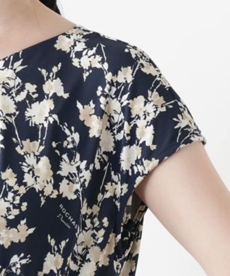 プリントフレアワンピース【ＲＯＣＨＡＳ　Ｐｒｅｍｉｅｒｅ】