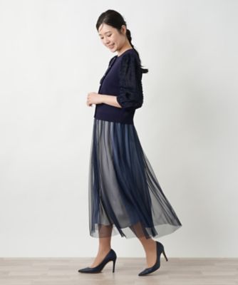 【店舗人気】切替ボリュームスリーブカーディガン