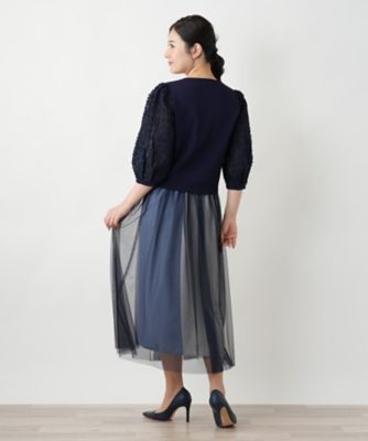 【店舗人気】切替ボリュームスリーブカーディガン