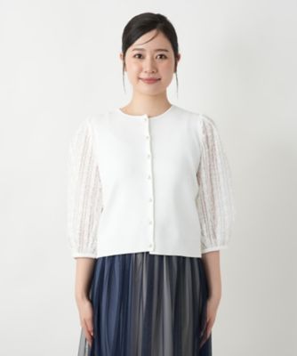 【店舗人気】切替ボリュームスリーブカーディガン