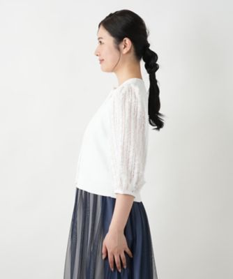 【店舗人気】切替ボリュームスリーブカーディガン