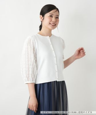 【店舗人気】切替ボリュームスリーブカーディガン