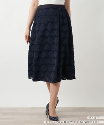 ＜BOURGE (Women)＞サークル柄フレアスカート【ＢＯＵＲＧＥ】