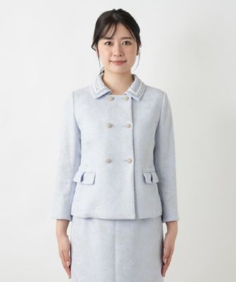 美品　レリアン カシミア100% ベージュ ダブルジャケット　11号　日本製 ラメダブルジャケット | BOURGE (Women)/ブールジュ | 三越