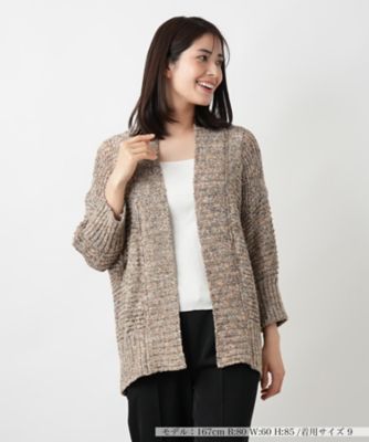 ＜Leilian (Women)＞ミックスニットカーディガン