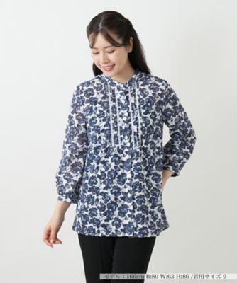 ＜Leilian (Women)＞バンドカラーブラウス