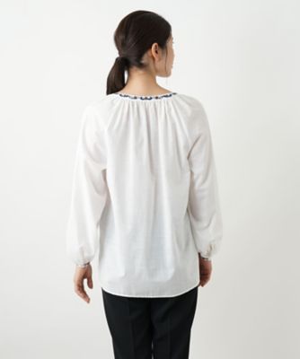 刺繍スモックブラウス | Leilian (Women)/レリアン | 三越伊勢丹