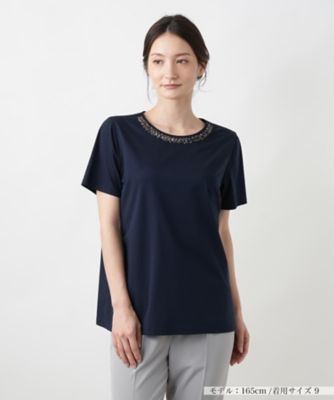 ＜Leilian (Women)＞ビジューネックカットソー