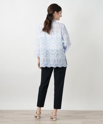 トライアングルカットワークレース　ブラウス カットワークレースブラウス | Leilian (Women)/レリアン | 三越