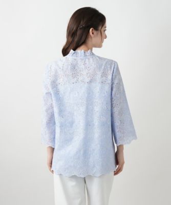 カットワークレースブラウス | Leilian (Women)/レリアン | 三越