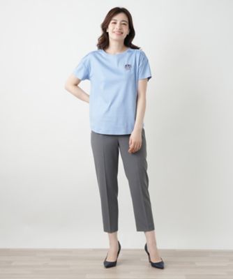 Leilian / レリアン ブローチ付きクルーネックカットソー ブローチ付きクルーネックカットソー | Leilian (Women