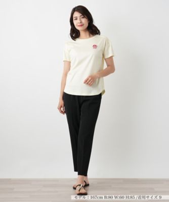レリアン　カットソー　ホワイト　アクセサリー付き サイズＦ 刺繍フレンチスリーブカットソー【Leilian WHITE LABEL