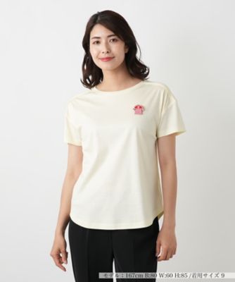 レリアン　カットソー　ホワイト　アクセサリー付き サイズＦ 刺繍フレンチスリーブカットソー【Leilian WHITE LABEL