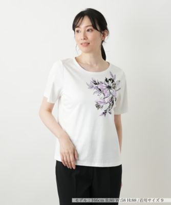 ＜Leilian (Women)＞花柄クルーネックカットソー