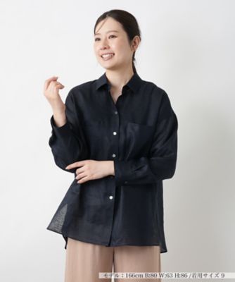 ＜Leilian (Women)＞麻ブラウス