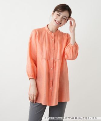 ＜Leilian (Women)＞バンドカラーブラウス
