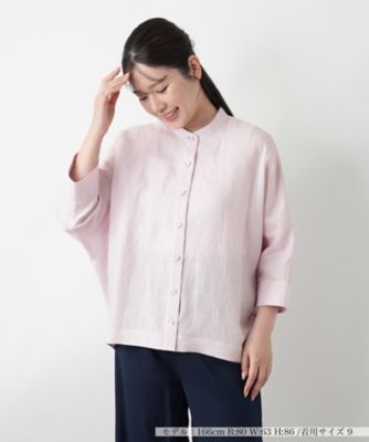 ＜Leilian (Women)＞バンドカラーブラウス