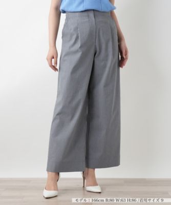 ＜Leilian (Women)＞ストライプワイドパンツ