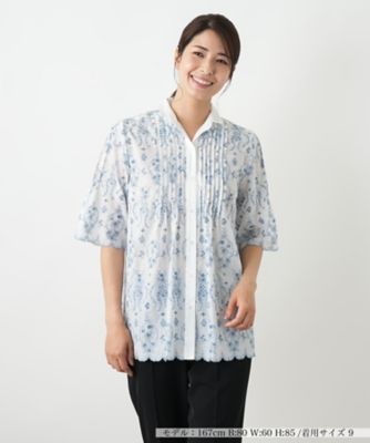 フラワー刺繍ブラウス【Ｌｅｉｌｉａｎ　ＷＨＩＴＥ　ＬＡＢＥＬ】