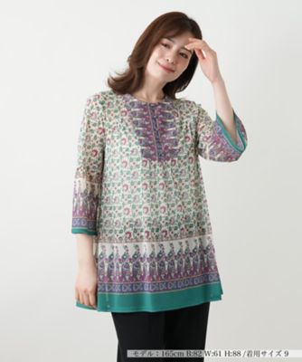 ＜Leilian (Women)＞プリントブラウス【Ｌｅｉｌｉａｎ　ＷＨＩＴＥ　ＬＡＢＥＬ】