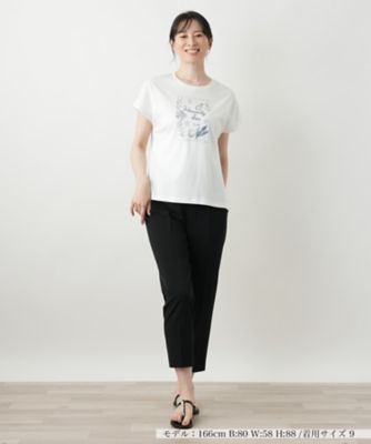 刺繍フレンチスリーブカットソー【Ｌｅｉｌｉａｎ　ＷＨＩＴＥ　ＬＡＢＥＬ】