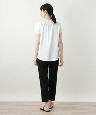 刺繍フレンチスリーブカットソー【Ｌｅｉｌｉａｎ　ＷＨＩＴＥ　ＬＡＢＥＬ】