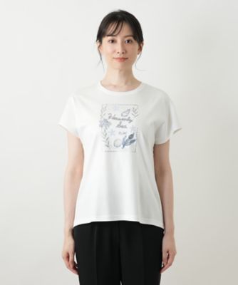 刺繍フレンチスリーブカットソー【Ｌｅｉｌｉａｎ　ＷＨＩＴＥ　ＬＡＢＥＬ】