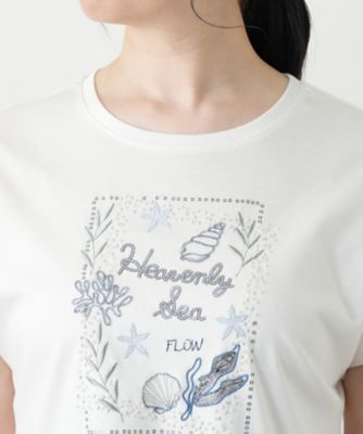 刺繍フレンチスリーブカットソー【Ｌｅｉｌｉａｎ　ＷＨＩＴＥ　ＬＡＢＥＬ】