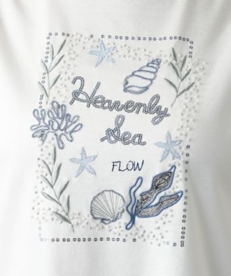 刺繍フレンチスリーブカットソー【Ｌｅｉｌｉａｎ　ＷＨＩＴＥ　ＬＡＢＥＬ】