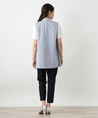 スタンドカラーベスト【Leilian WHITE LABEL