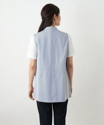 スタンドカラーベスト【Leilian WHITE LABEL