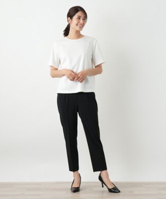 小花柄カットソー【Leilian WHITE LABEL】|レリアン プラス