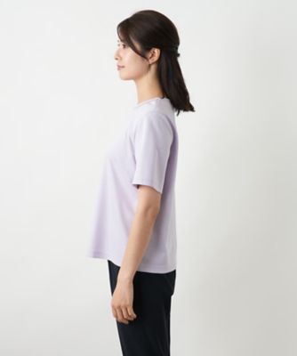 刺繍クルーネックカットソー【Leilian WHITE