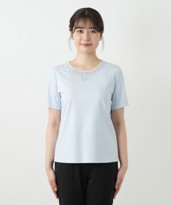 刺繍クルーネックカットソー【Ｌｅｉｌｉａｎ　ＷＨＩＴＥ　ＬＡＢＥＬ】