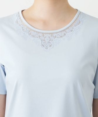 刺繍クルーネックカットソー【Ｌｅｉｌｉａｎ　ＷＨＩＴＥ　ＬＡＢＥＬ】
