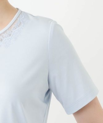 刺繍クルーネックカットソー【Ｌｅｉｌｉａｎ　ＷＨＩＴＥ　ＬＡＢＥＬ】