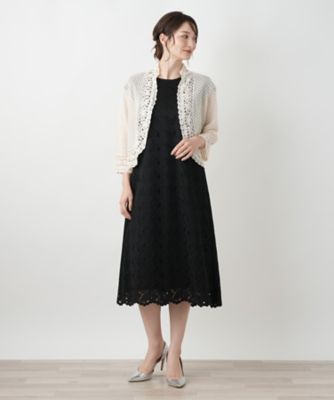 かぎ編みレースカーディガン【Leilian WHITE