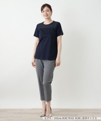 レース切替カットソー【Leilian WHITE LABEL 