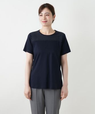 レース切替カットソー【Leilian WHITE LABEL 