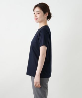 レース切替カットソー【Leilian WHITE LABEL 