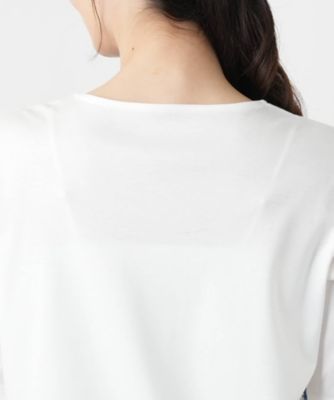 ペイズリー柄プリントカットソー【Leilian WHITE